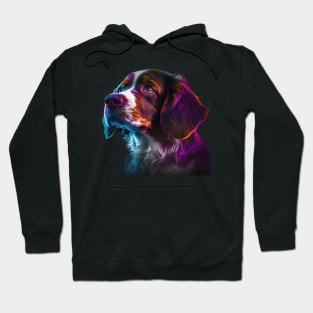 Neon Brittany Dog Hoodie